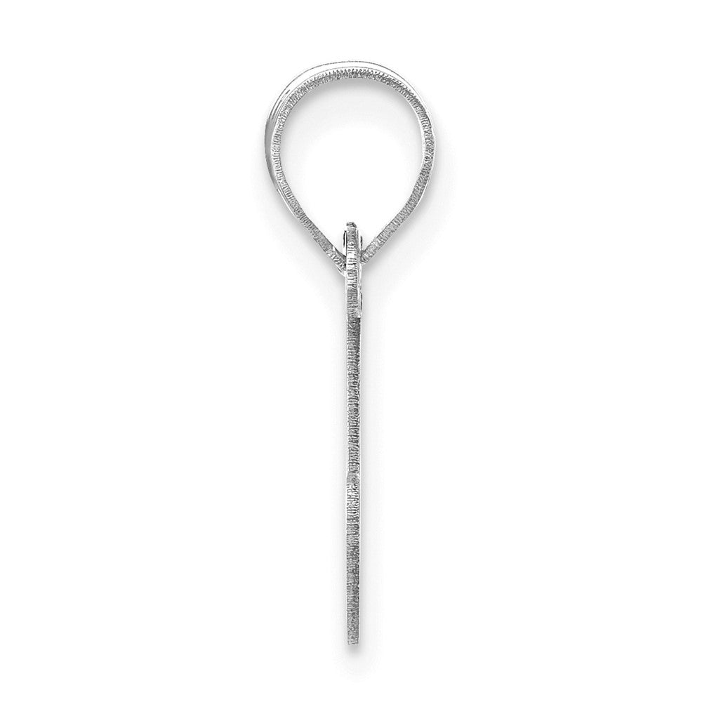 FJC Finejewelers 14 kt White Gold Polished Bubble Letter J Initial Charm