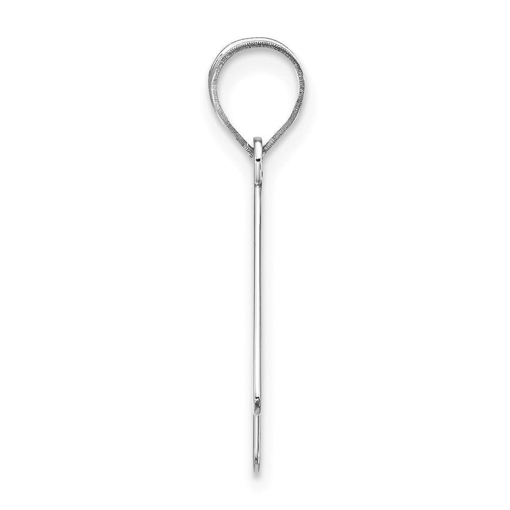 FJC Finejewelers 14 kt White Gold Polished Bubble Letter K Initial Charm