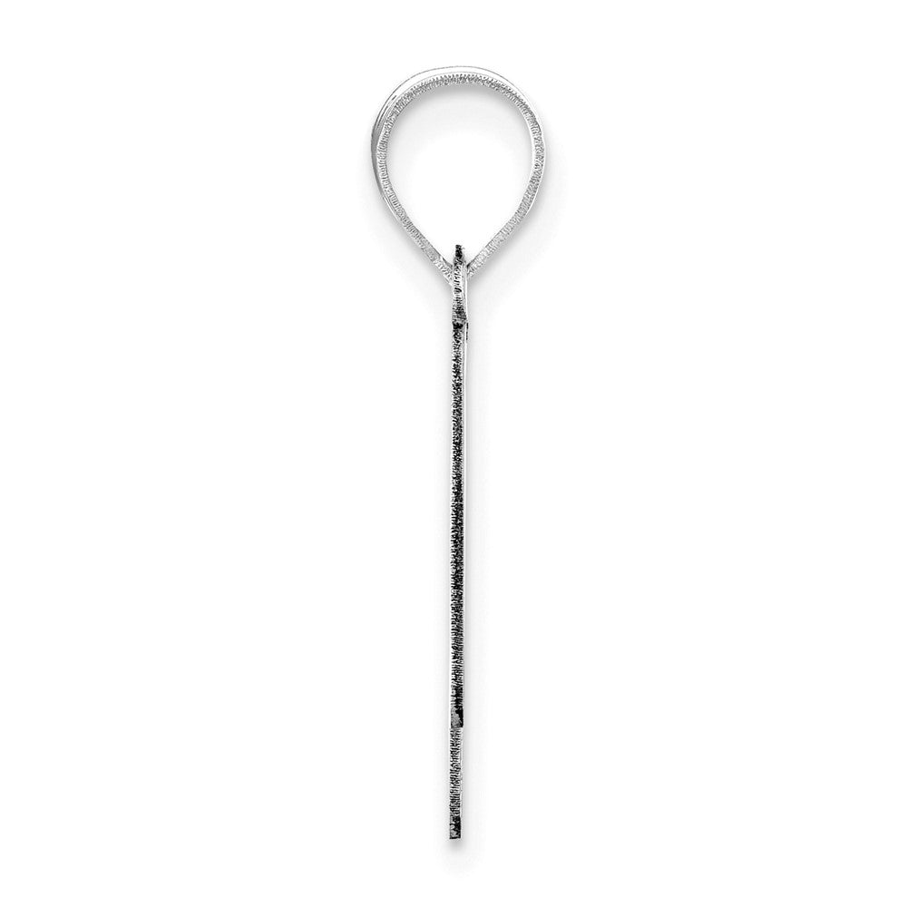 FJC Finejewelers 14 kt White Gold Polished Bubble Letter N Initial Charm