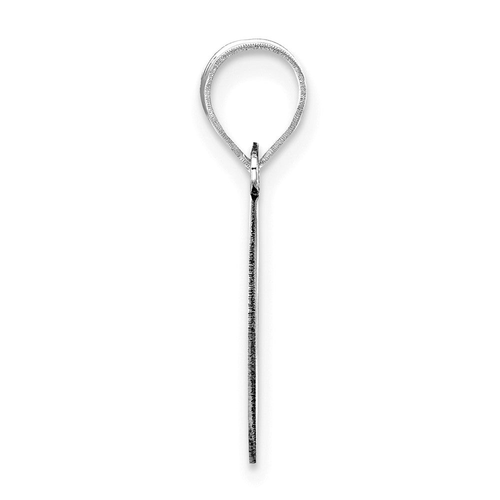 FJC Finejewelers 14 kt White Gold Polished Bubble Letter O Initial Charm