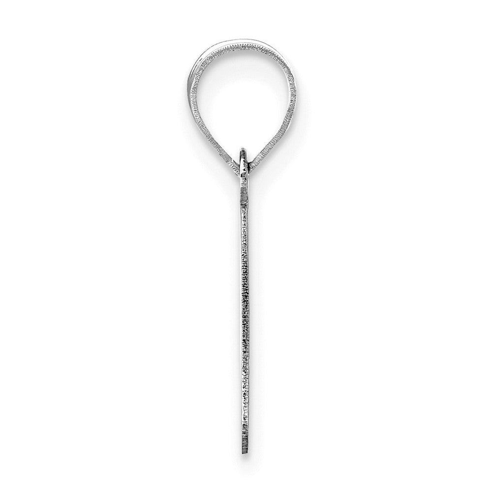 FJC Finejewelers 14 kt White Gold Polished Bubble Letter P Initial Charm