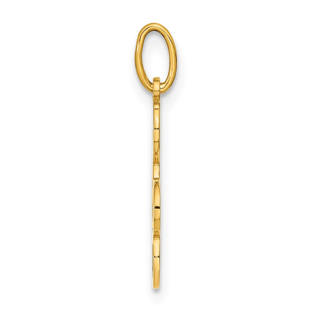 FJC Finejewelers 14 kt Yellow Gold Polished Treble Clef Charm 18 x 7 mm