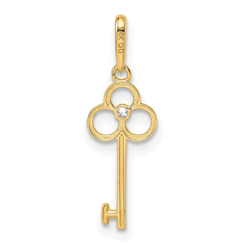 FJC Finejewelers 14 kt Yellow Gold CZ Key Charm 6 mm
