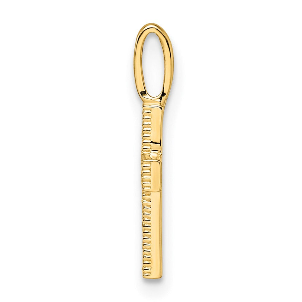 FJC Finejewelers 14 kt Yellow Gold CZ Cross Charm 9 mm