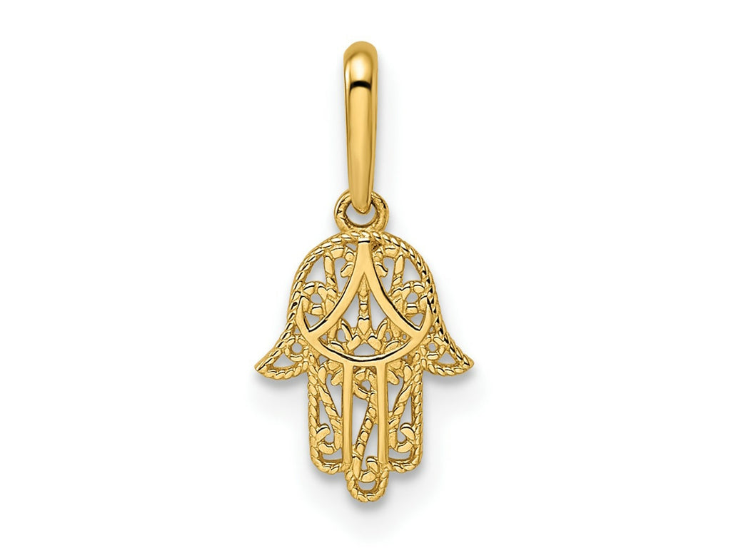 FJC Finejewelers 14 kt Yellow Gold Hamsa Charm 7 mm