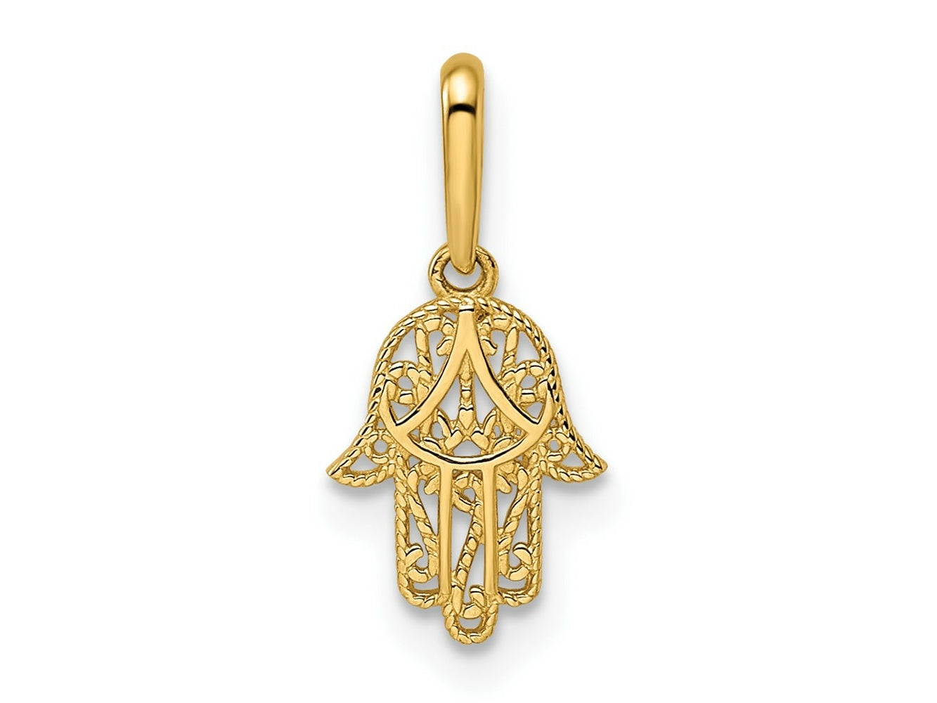 FJC Finejewelers 14 kt Yellow Gold Hamsa Charm 7 mm