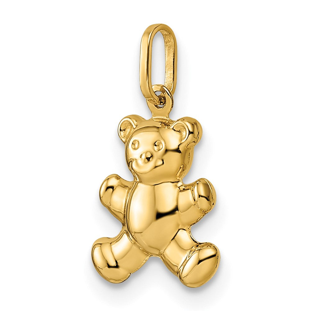 FJC Finejewelers 14 kt Yellow Gold Polished Puffed Teddy Bear Charm 17 x 9 mm
