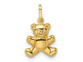 FJC Finejewelers 14 kt Yellow Gold Polished Puffed Teddy Bear Charm 17 x 9 mm