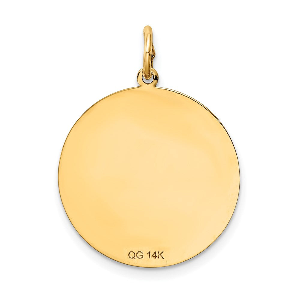 FJC Finejewelers 14 kt Yellow Gold Solid Polished Smiley Face Charm 25 x 20 mm