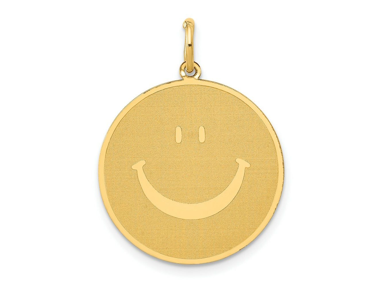 FJC Finejewelers 14 kt Yellow Gold Solid Polished Smiley Face Charm 25 x 20 mm