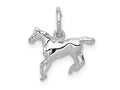FJC Finejewelers 14 kt White Gold Horse Charm 13 mm x 13 mm