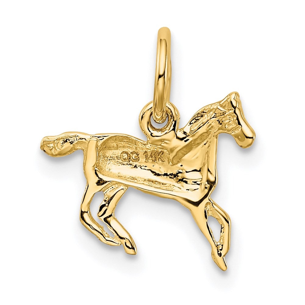 FJC Finejewelers 14 kt Yellow Gold Polished Horse Charm 13 x 13 mm
