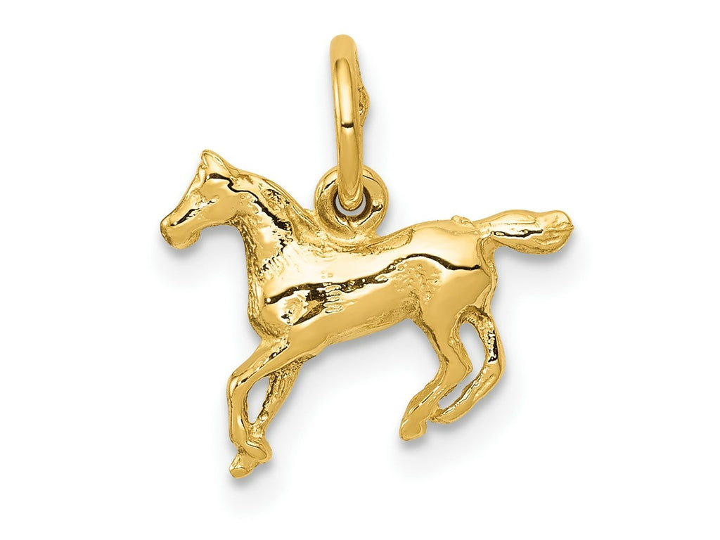 FJC Finejewelers 14 kt Yellow Gold Polished Horse Charm 13 x 13 mm