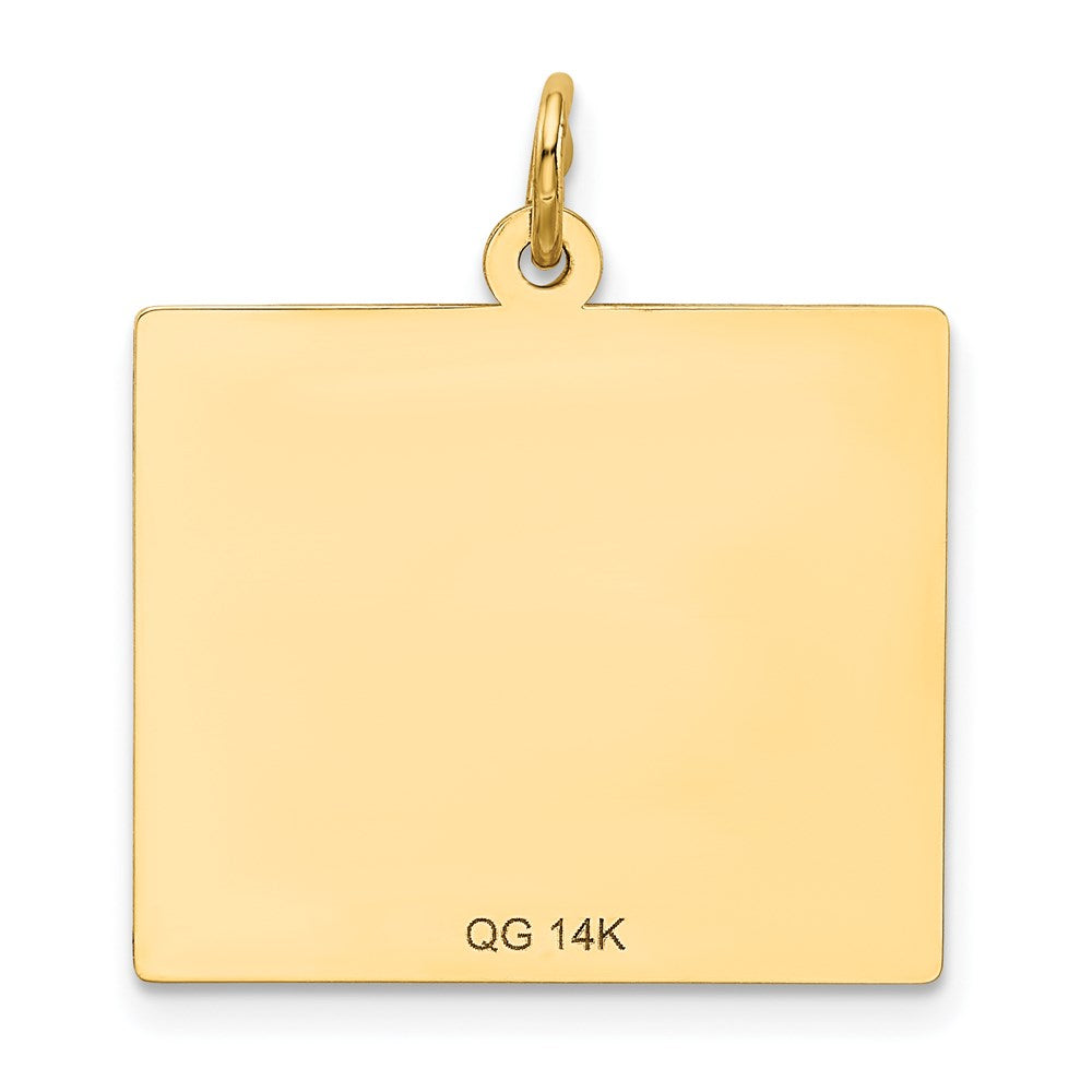 FJC Finejewelers 14 kt Yellow Gold Monday the First Day Calendar Charm 26 x 22 mm