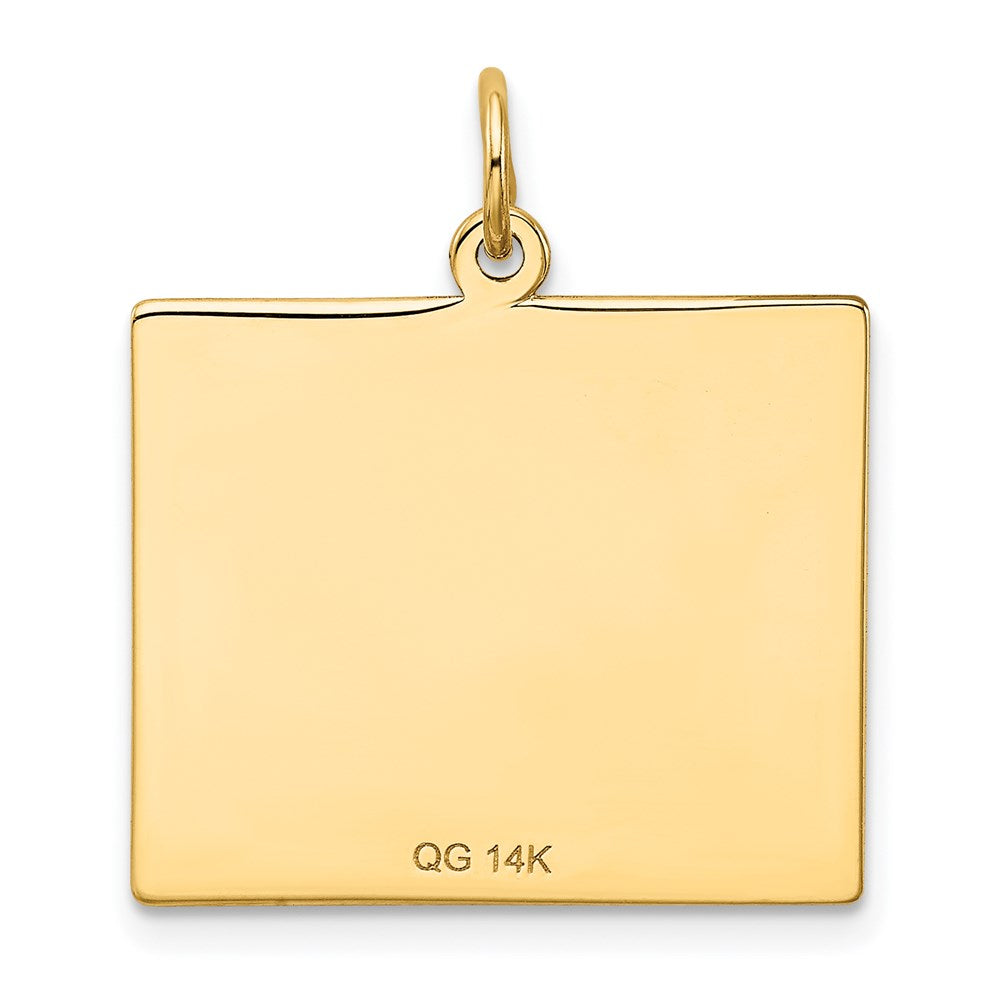 FJC Finejewelers 14 kt Yellow Gold Friday the First Day Calendar Charm 26 x 22 mm