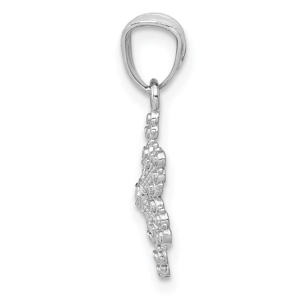 FJC Finejewelers 14 kt White Gold Snowflake Charm 18 mm x 10 mm
