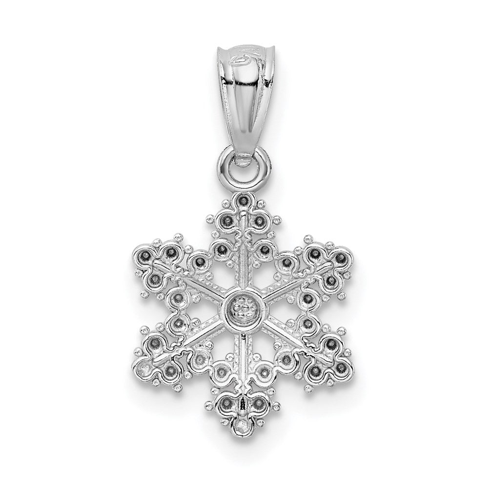 FJC Finejewelers 14 kt White Gold Snowflake Charm 18 mm x 10 mm