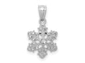 FJC Finejewelers 14 kt White Gold Snowflake Charm 18 mm x 10 mm