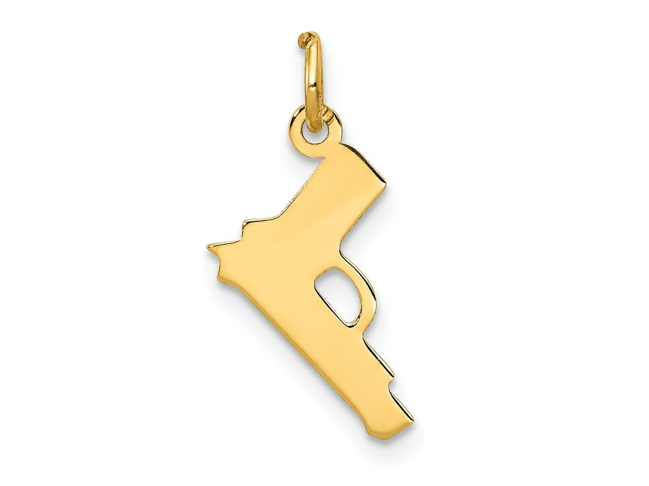 FJC Finejewelers 14 kt Yellow Gold Pistol Charm 22 x 9 mm
