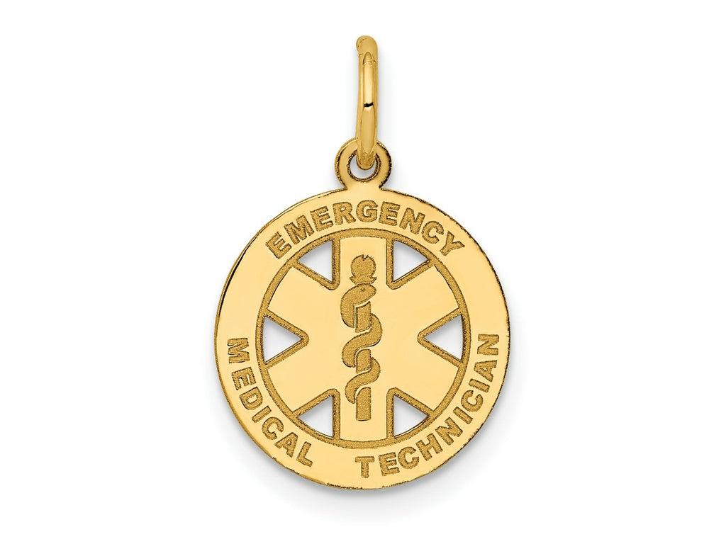 FJC Finejewelers 14 kt Yellow Gold Small EMT Medical Charm 18 x 12 mm