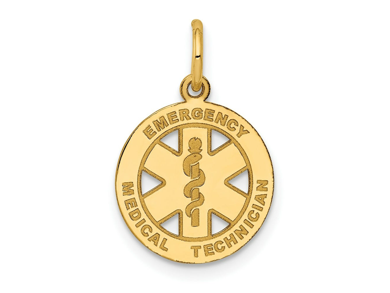 FJC Finejewelers 14 kt Yellow Gold Small EMT Medical Charm 18 x 12 mm