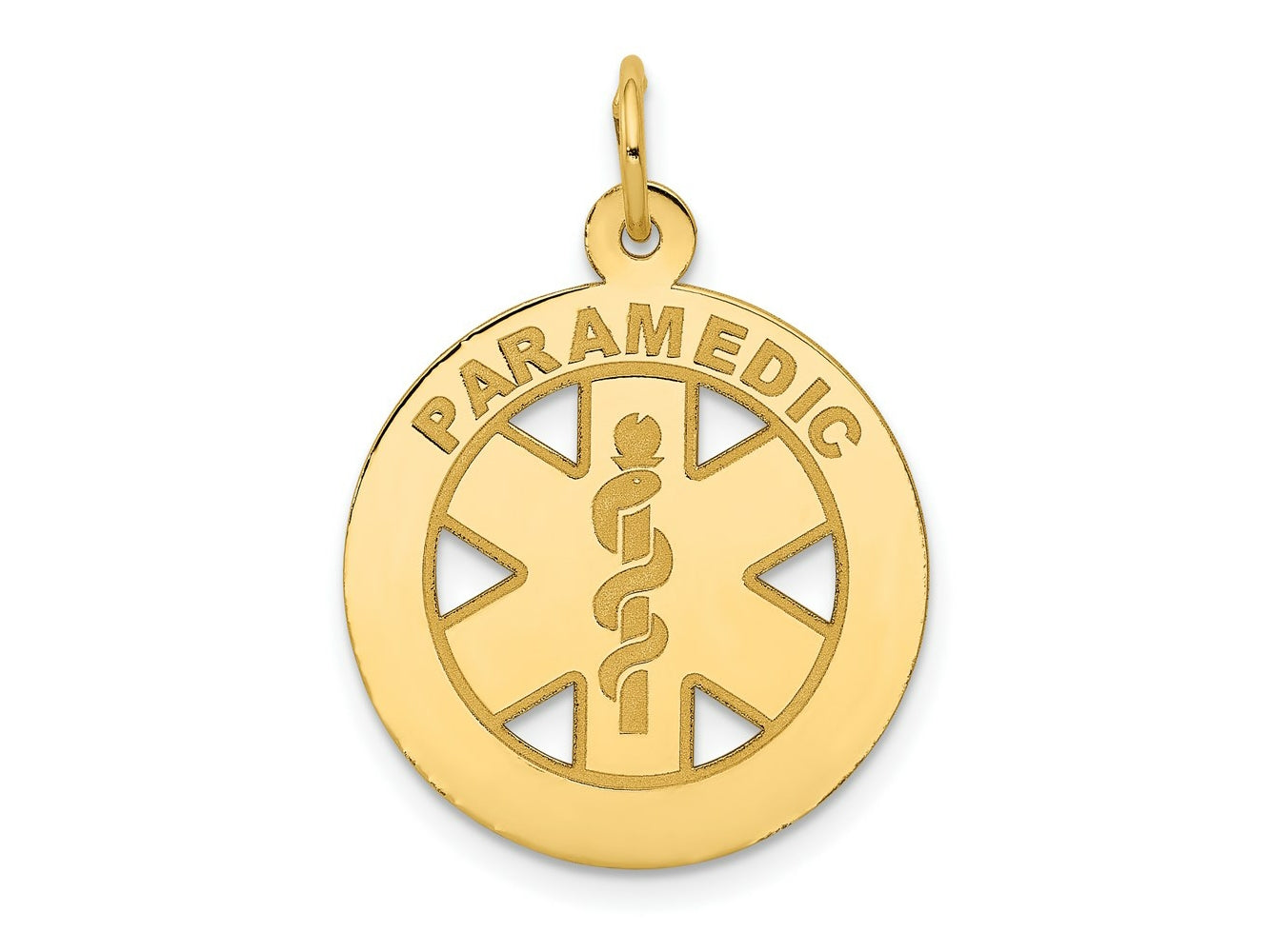 FJC Finejewelers 14 kt Yellow Gold Medium PARAMEDIC Medical Charm 26 x 19 mm