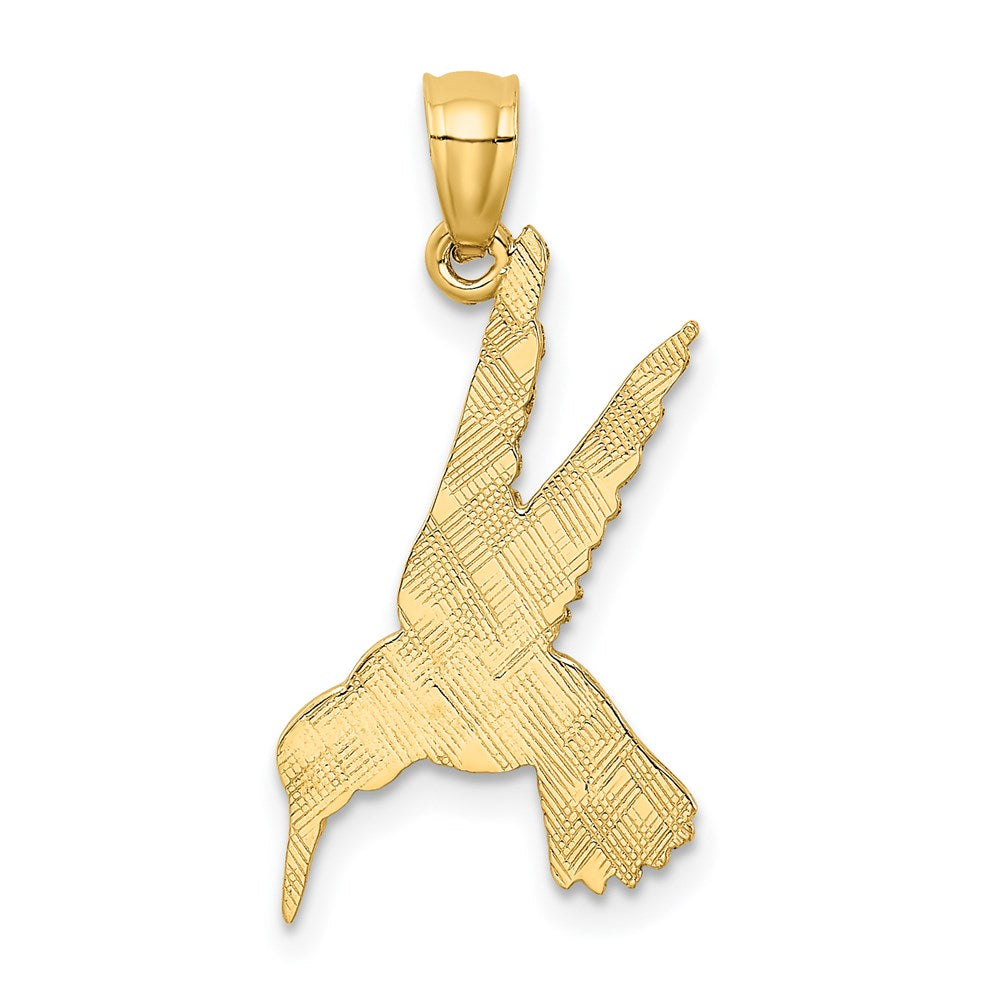FJC Finejewelers 14 kt Yellow Gold Bright Cut Hummingbird Charm 25 x 13 mm
