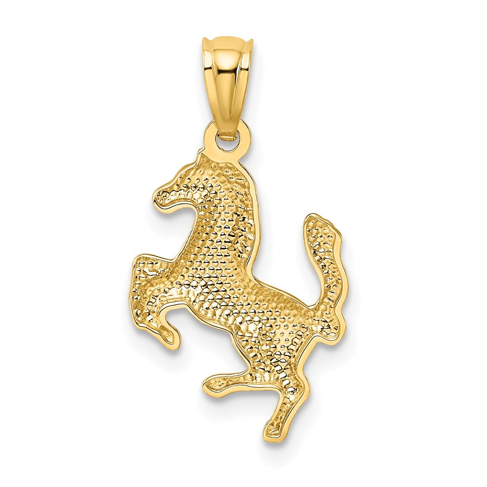 FJC Finejewelers 14 kt Yellow Gold Trotting Horse Charm 20 x 13 mm