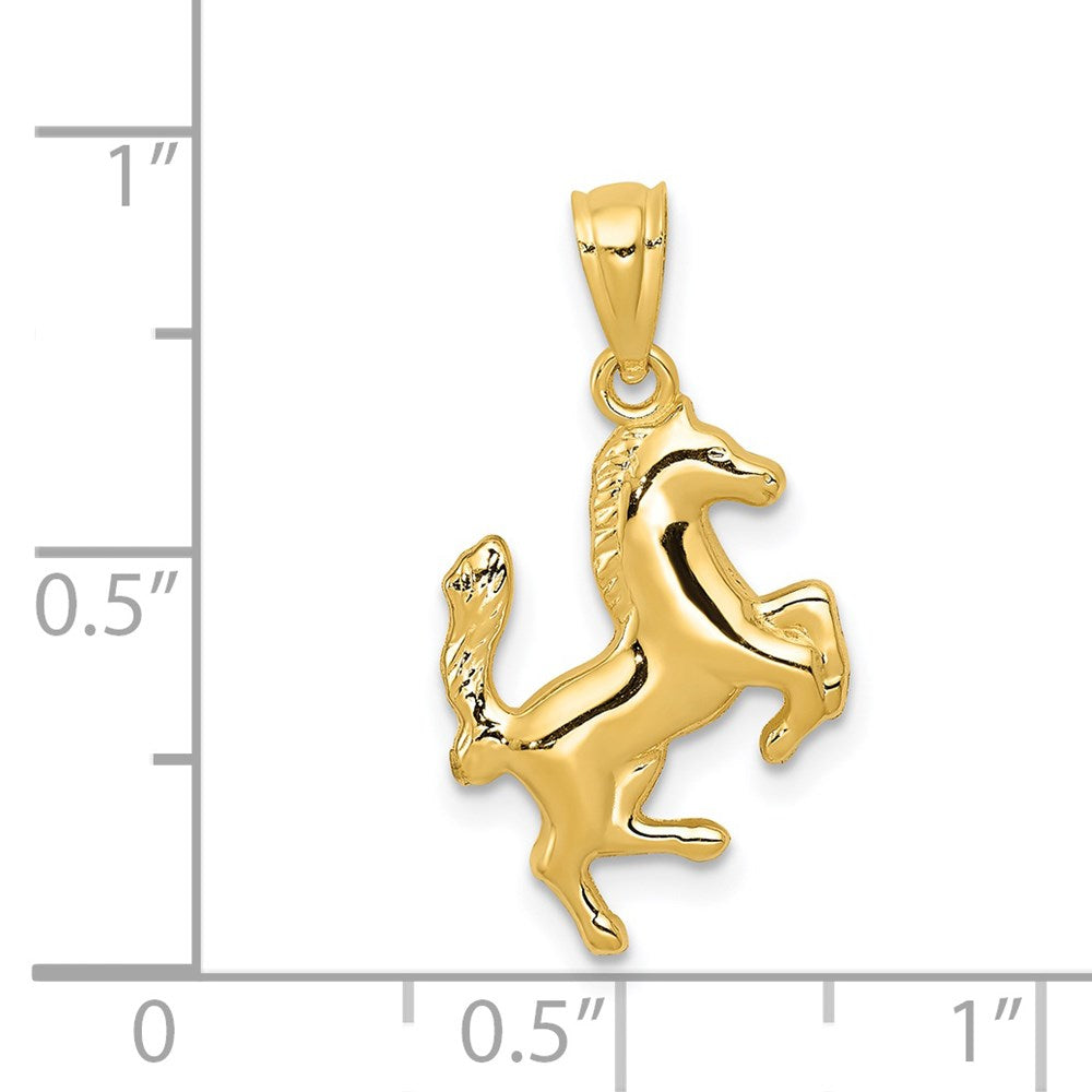 FJC Finejewelers 14 kt Yellow Gold Trotting Horse Charm 20 x 13 mm