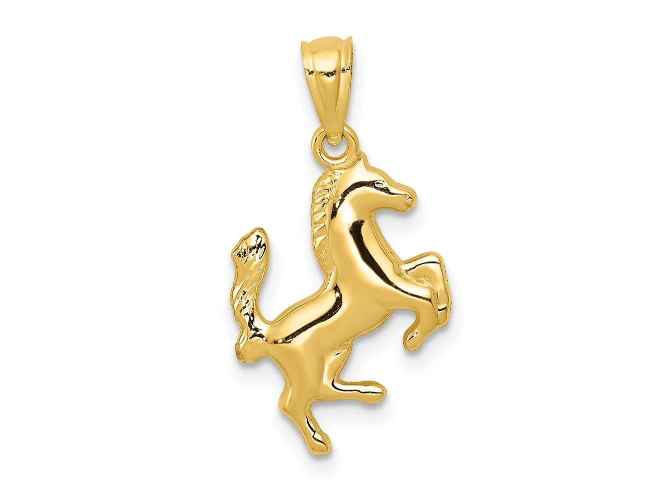FJC Finejewelers 14 kt Yellow Gold Trotting Horse Charm 20 x 13 mm