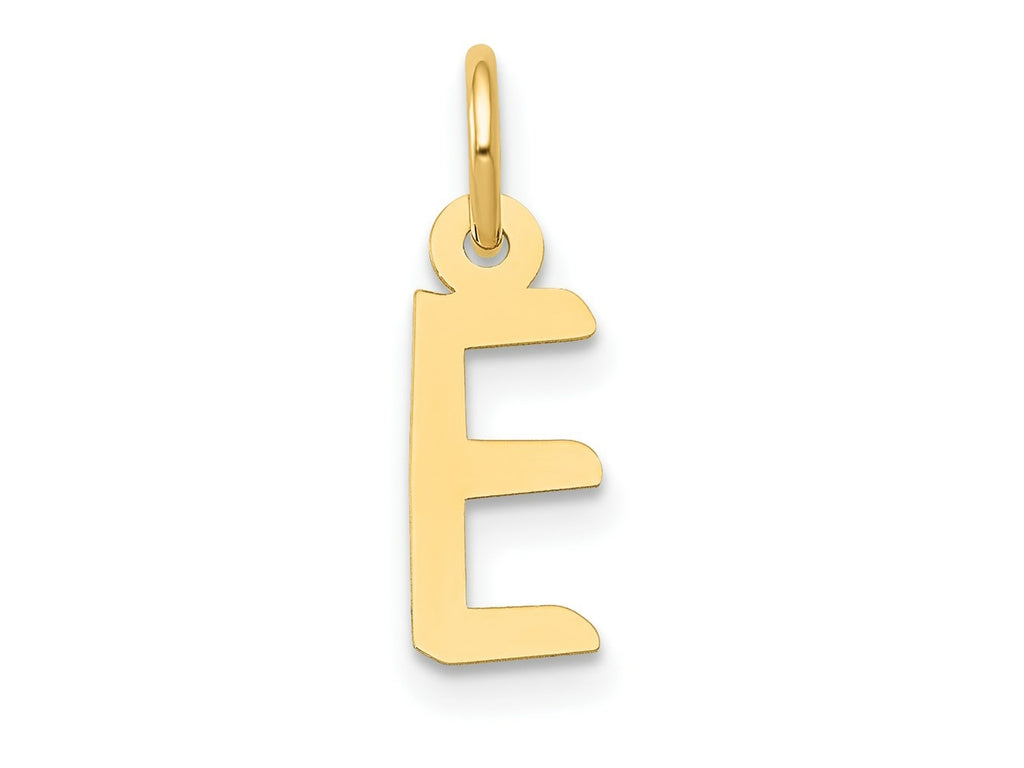 FJC Finejewelers 14 kt Yellow Gold Small Slanted Block Letter E Initial Charm