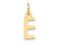 FJC Finejewelers 14 kt Yellow Gold Small Slanted Block Letter E Initial Charm
