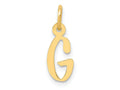 FJC Finejewelers 14 kt Yellow Gold Small Slanted Block Letter G Initial Charm