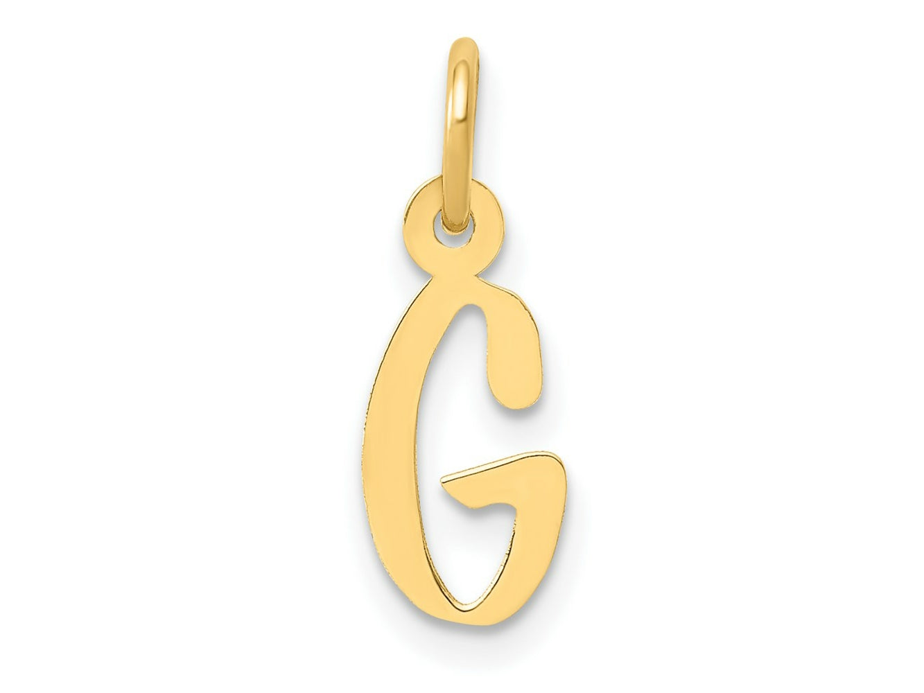FJC Finejewelers 14 kt Yellow Gold Small Slanted Block Letter G Initial Charm