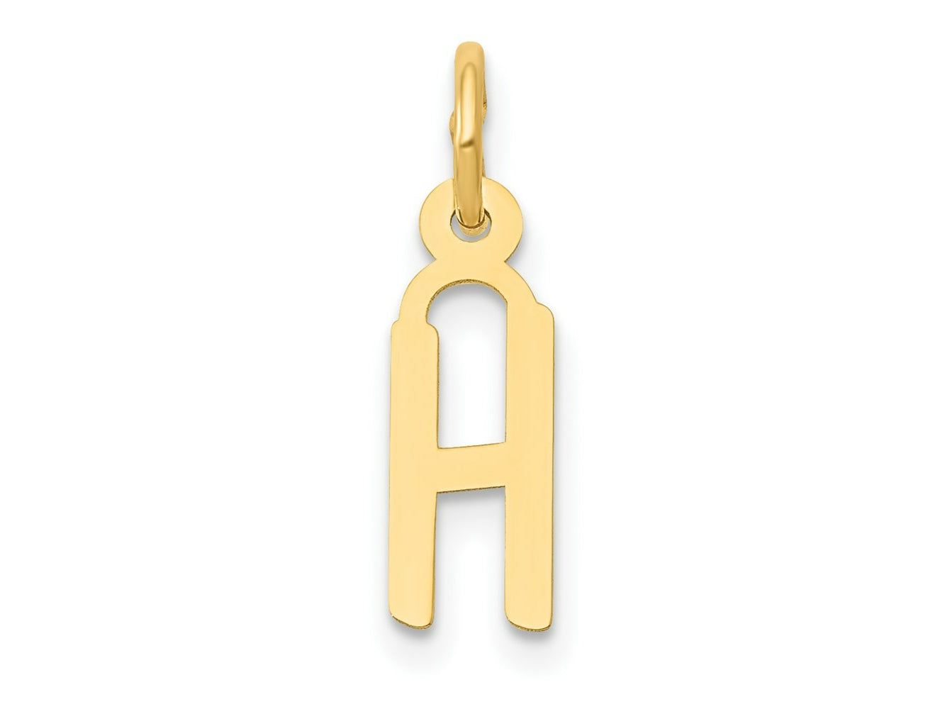 FJC Finejewelers 14 kt Yellow Gold Small Slanted Block Letter H Initial Charm