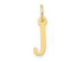FJC Finejewelers 14 kt Yellow Gold Small Slanted Block Letter J Initial Charm