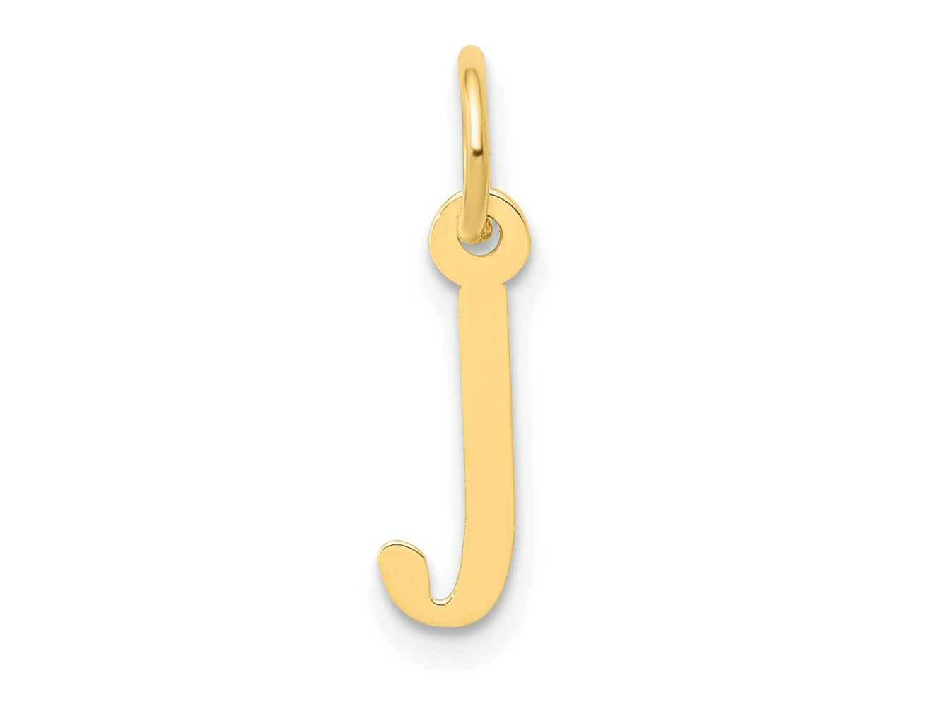 FJC Finejewelers 14 kt Yellow Gold Small Slanted Block Letter J Initial Charm