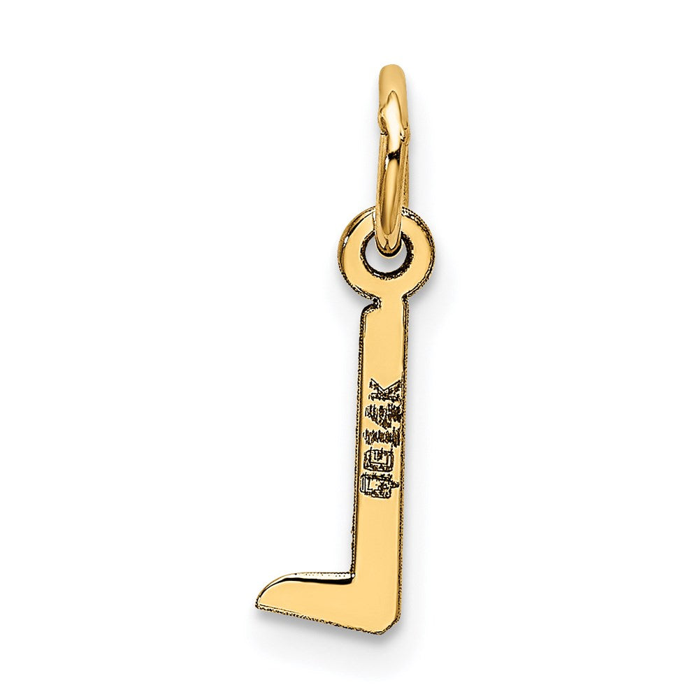 FJC Finejewelers 14 kt Yellow Gold Small Slanted Block Letter L Initial Charm