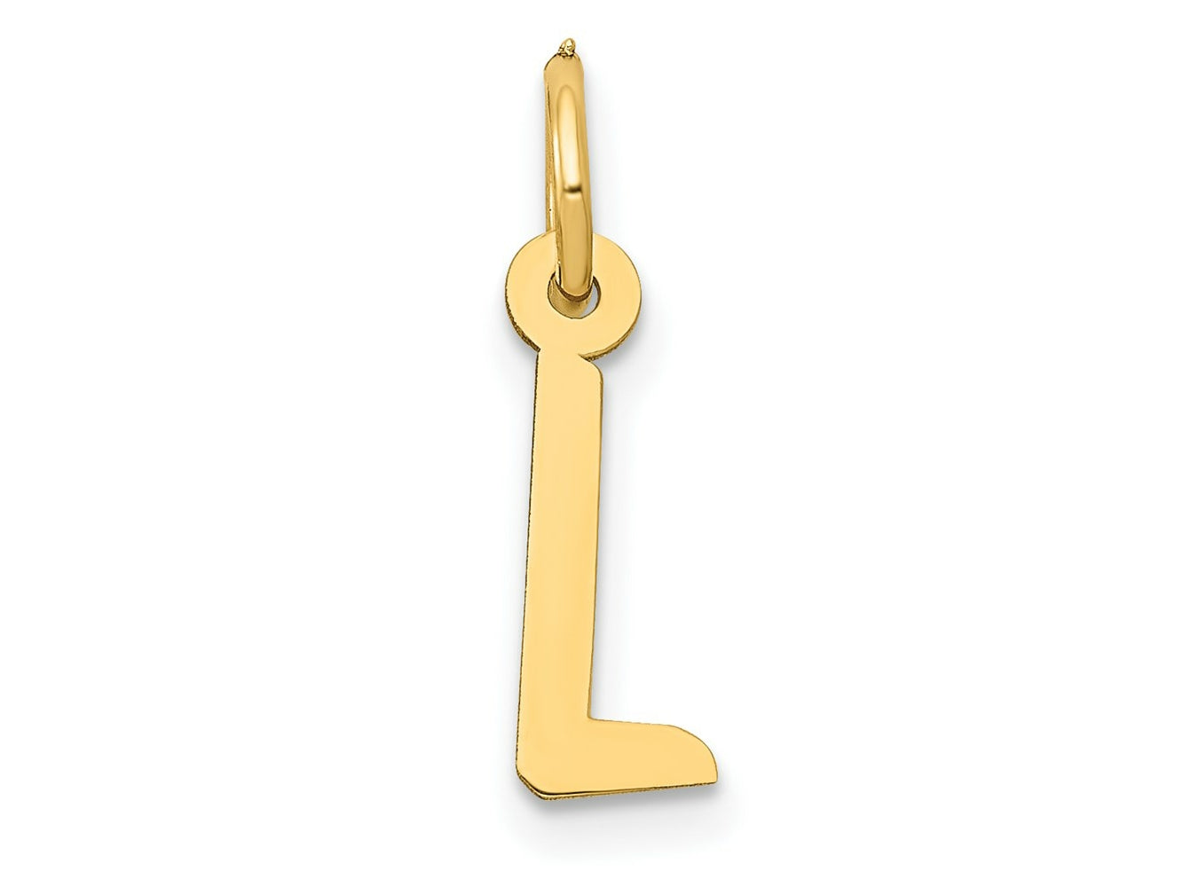 FJC Finejewelers 14 kt Yellow Gold Small Slanted Block Letter L Initial Charm