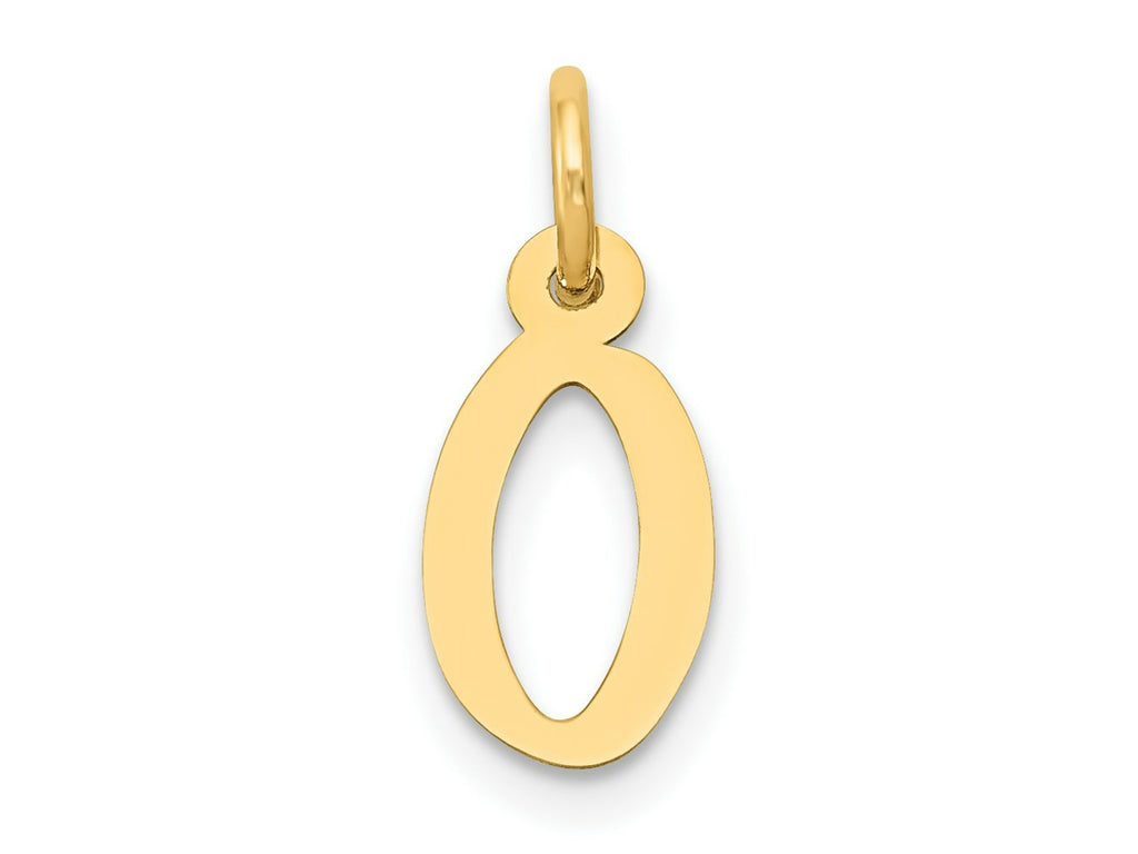 FJC Finejewelers 14 kt Yellow Gold Small Slanted Block Letter O Initial Charm