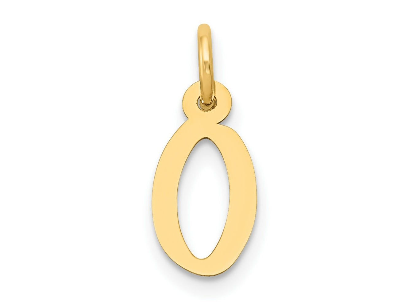 FJC Finejewelers 14 kt Yellow Gold Small Slanted Block Letter O Initial Charm