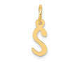 FJC Finejewelers 14 kt Yellow Gold Small Slanted Block Letter S Initial Charm