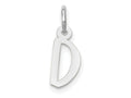 FJC Finejewelers 14 kt White Gold Small Slanted Block Letter D Initial Charm 12 mm x 5 mm