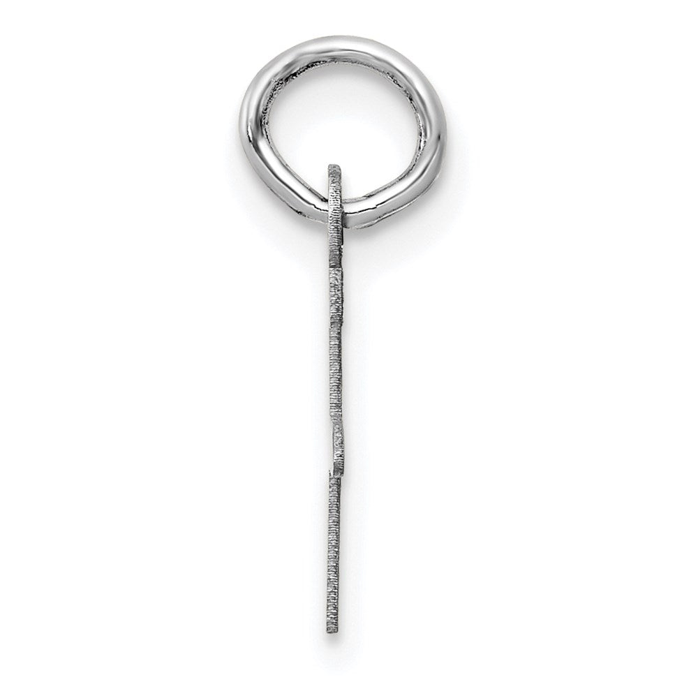 FJC Finejewelers 14 kt White Gold Small Slanted Block Letter F Initial Charm