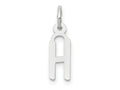FJC Finejewelers 14 kt White Gold Small Slanted Block Letter H Initial Charm
