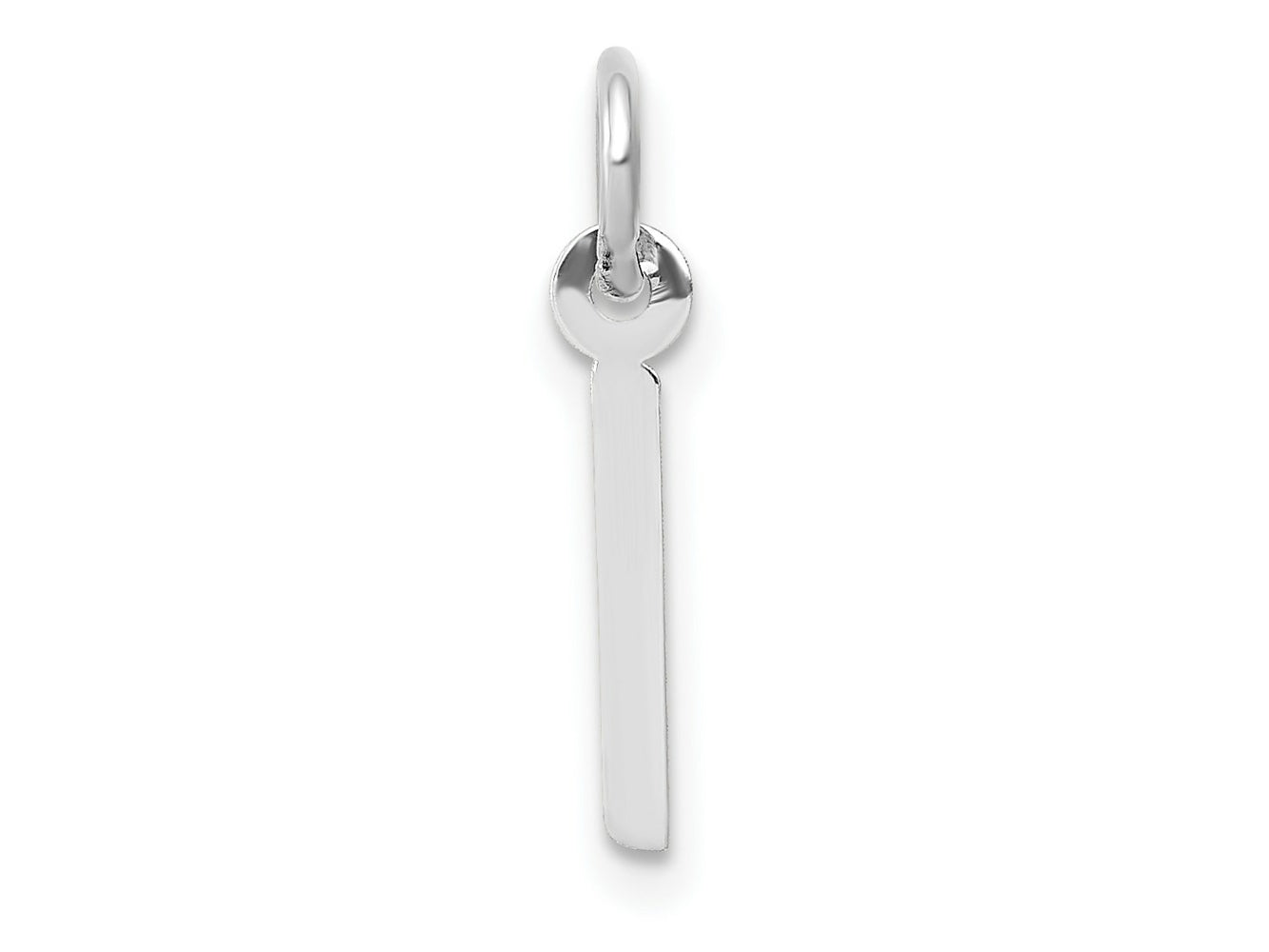 FJC Finejewelers 14 kt White Gold Small Slanted Block Letter I Initial Charm