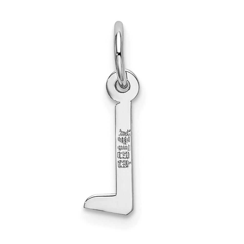 FJC Finejewelers 14 kt White Gold Small Slanted Block Letter L Initial Charm