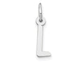 FJC Finejewelers 14 kt White Gold Small Slanted Block Letter L Initial Charm