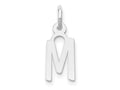 FJC Finejewelers 14 kt White Gold Small Slanted Block Letter M Initial Charm