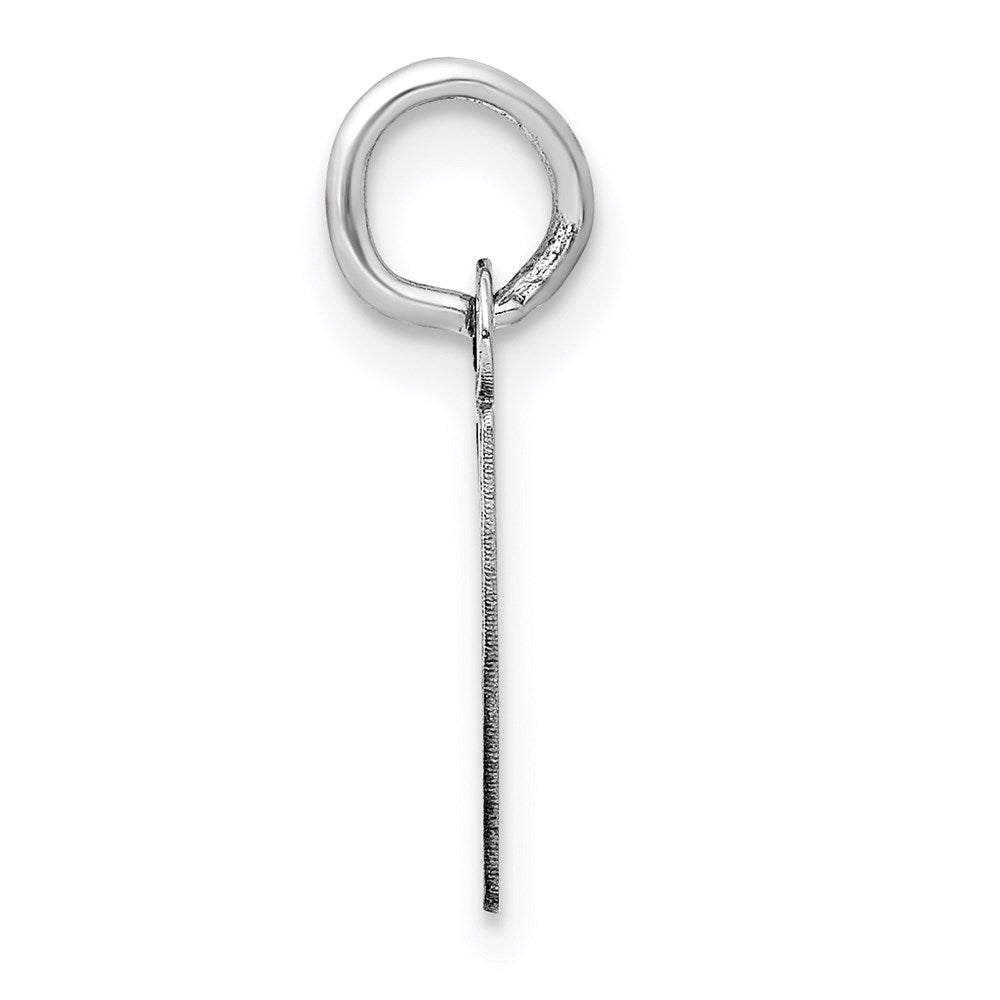 FJC Finejewelers 14 kt White Gold Small Slanted Block Letter P Initial Charm